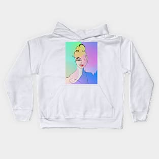 Woman Illustration - Pop Art Kids Hoodie